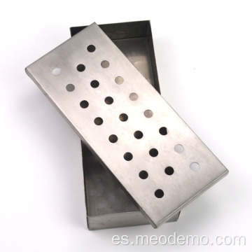 Caja ahumadora de hierro fundido de aluminio y carbón
